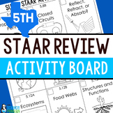 5th Grade Science STAAR Review Test Prep Activity Board Stations