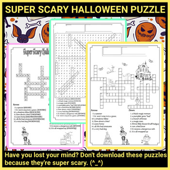 Super Scary Halloween Puzzle - these puzzles because they're super ...