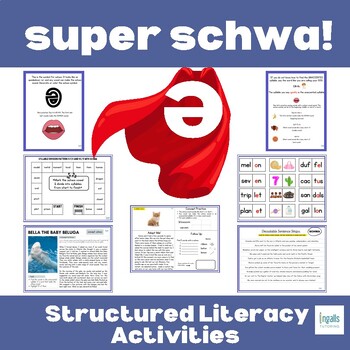 Preview of Schwa Sound Spelling & Phonics Activities -Science of Reading - Orton-Gillingham