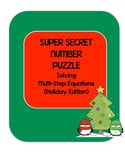 Super Secret Number Puzzles Solving Equations - Holiday Edition