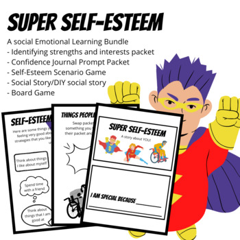 Preview of Super Self-Esteem social Emotional Learning Bundle