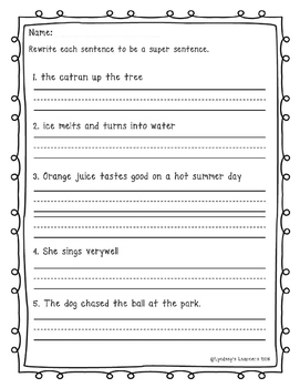 Grammar Writing Practice by Lyndsey's Learners | TPT