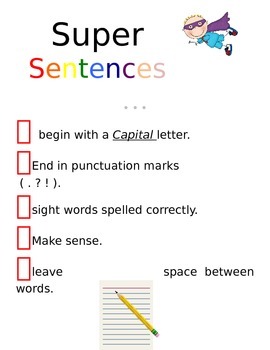 Preview of Super Sentences