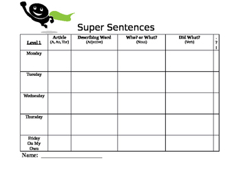 Preview of Super Sentences