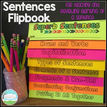 Preview of Super Sentences Flip Book