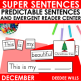 Building Christmas Sentences Center with Predictable Simple Sentences December