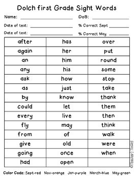 Scrambled Sight Word Sentences Dolch First Grade by Teachers Toolkit