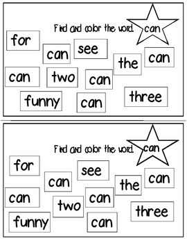 super sight words can by the kindergarten connection tpt