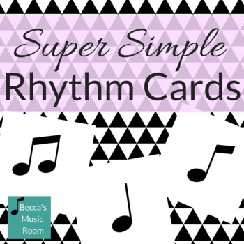 Preview of Super Simple No Fluff Rhythm Cards to Print