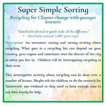 Preview of Super Simple Sorting Recyling for Younger Learners