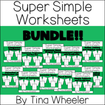 Preview of Super Simple Worksheets ~ Grammar Bundle