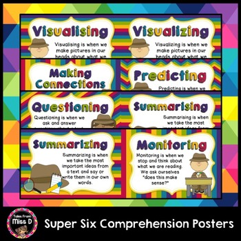 worksheets super 2 teacher grade Super D  From Tales Six Miss Comprehension TpT  Posters by