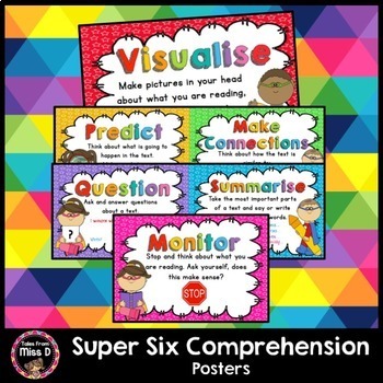 Preview of Super Six Comprehension Posters