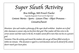 Super Sleuth Activity for French Movies and Entertainment