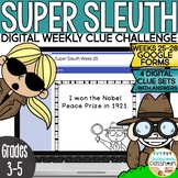 Super Sleuth DIGITAL Clue Challenge |Google Forms™ Weeks 2