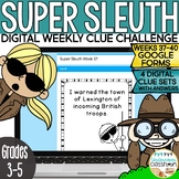 Super Sleuth DIGITAL Clue Challenge |Google Forms™ Weeks 3