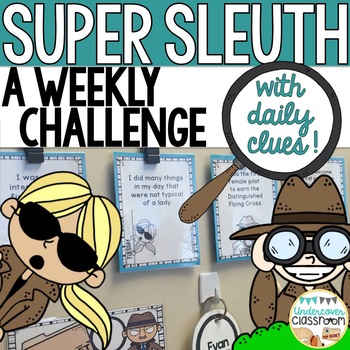 Preview of Enrichment Activity: Super Sleuth Daily Clue Challenge