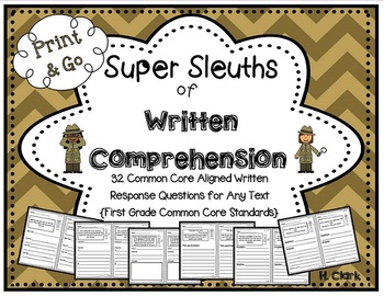 Preview of Written Comprehension Questions ~ Reading Response for any story
