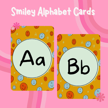Super Smiley Printable Alphabet Cards by Smiley in Kindergarten | TPT