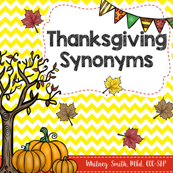 Preview of Thanksgiving Themed Synonyms