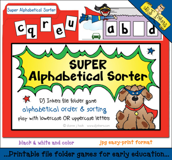 Preview of Super Sorter File Folder Game - Alphabetical Order and Sorting