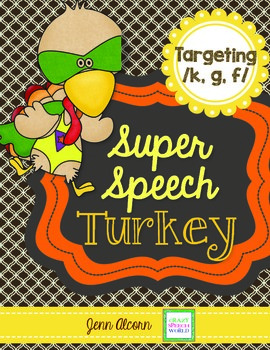 Preview of Thanksgiving Articulation Activity (K, G, F)