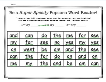 Preview of Editable Sight Word Reading Challenge! Perfect for homework or word work