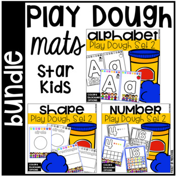Dry Erase Laminated Activity Set Play-doh Numbers Mats Teaching Supplies 