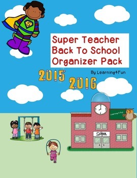 Preview of Super Teacher Back To School Organizer Pack