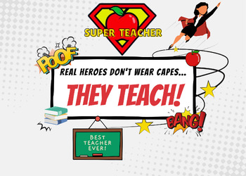 Preview of Super Teacher card for Teacher Appreciation Day