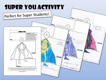Preview of Super You Activity - Super Hero Template