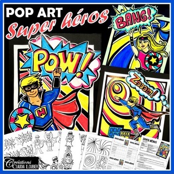 Preview of Super héros : Pop art, projet d'arts plastiques