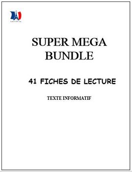 Preview of Super mega bundle 38 fiches de lecture, French