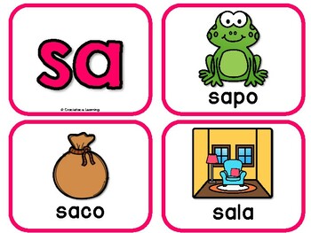 Súper sílabas – Spanish phonics activities for sa, se, si, so, su