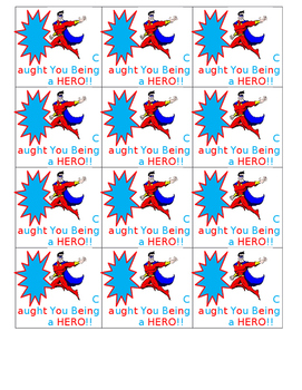 Preview of SuperHERO behavior chart