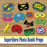 SuperHero Photo Booth Props and Decorations - Printable
