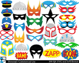 SuperHeros Props - Digital ClipArt Personal Commercial Use