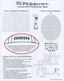 Superbowl Crossword Word Search Maze