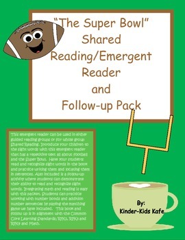 Preview of Super Bowl Shared/Emergent Reader and Follow-up Pack