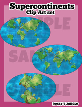 Preview of Supercontinents Clip Art Set