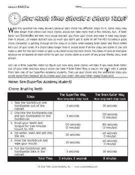 Preview of Superflex Executive Functioning [Handouts 4-5]: Time Prediction Bundle