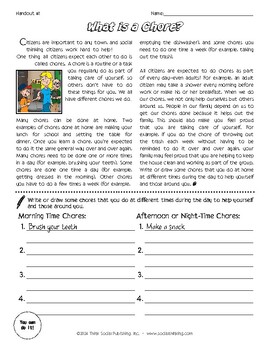 Preview of Superflex Executive Functioning [Handout 1]: What is a Chore?