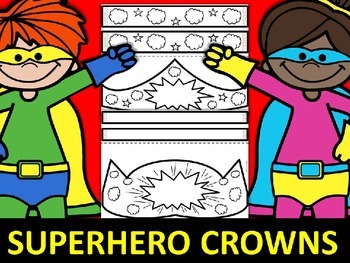 Preview of Superhero Activities  Kids coloring craft (printable crown craft)