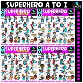 Superhero A to Z Clip Art Set {Educlips Clipart}