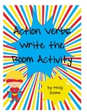 Superhero Action Verb Write the Room Activity