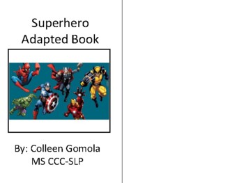 Preview of Superhero Adapted Book for Constructing Sentences