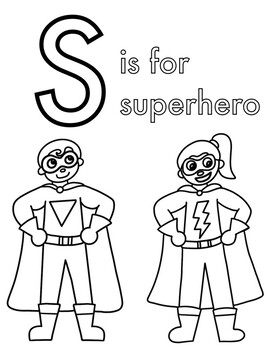 Preview of Superhero Adjective Sort + Superhero Coloring Pages