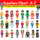 Superhero Alphabet Clipart