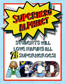 Preview of Superhero Alphabet Letters- Comics