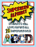 Superhero Alphabet Letters- Comics